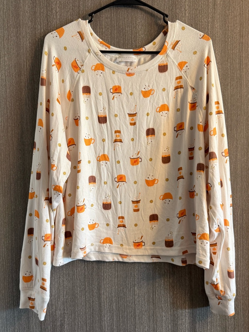 Altar'd State Pumpkin Spice Coffee & Toast Lounge top